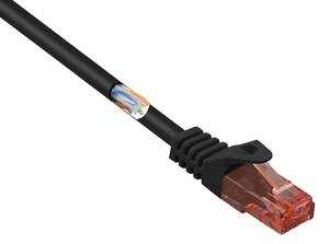 Goobay CAT 6 Netzwerkkabel Flachkabel; CAT FLAT 6-2000 U//UTP HELLBRAUN 20m